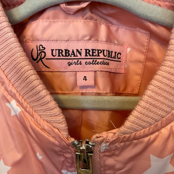 Urban Republic star bomber jacket 4T NWOT pink - Picture 2 of 2
